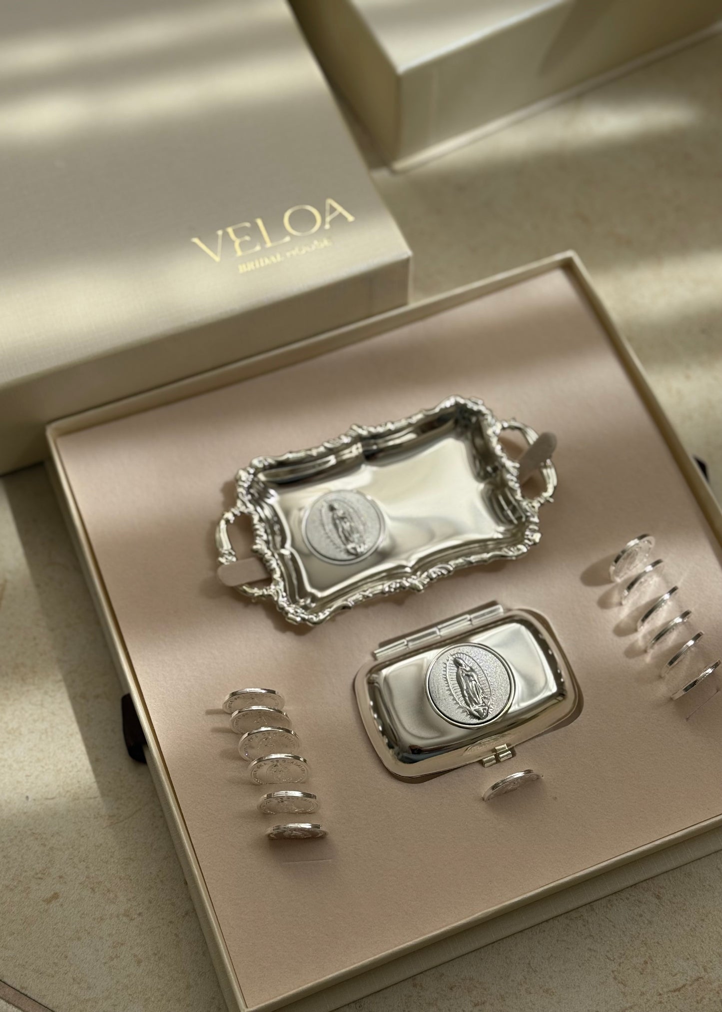 Arras Con Pastillero Plateadas