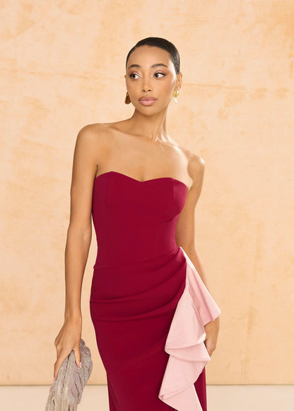 Vestido Macarena Granate