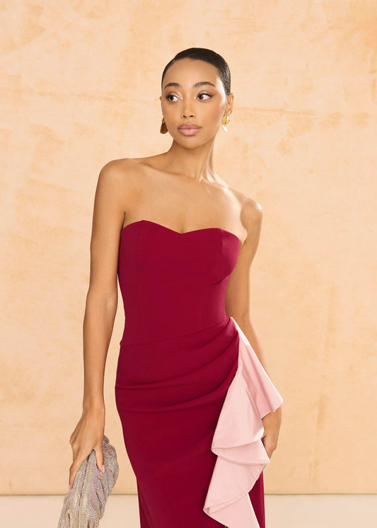 Vestido Macarena Granate